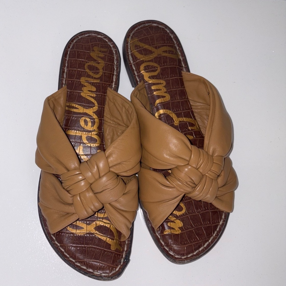 Sam Edelman Womens Garson Leather Slip On Slide Sandals - Picture 8 of 15